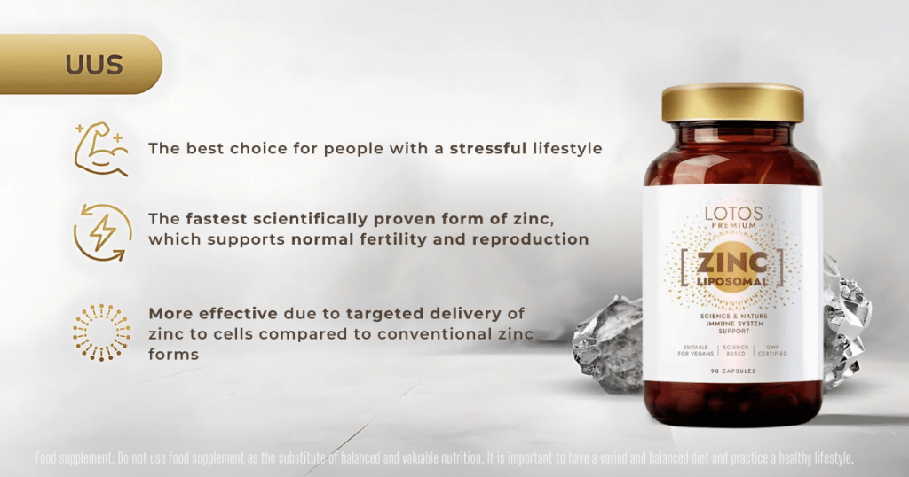 Liposomal Zinc food supplement benefits